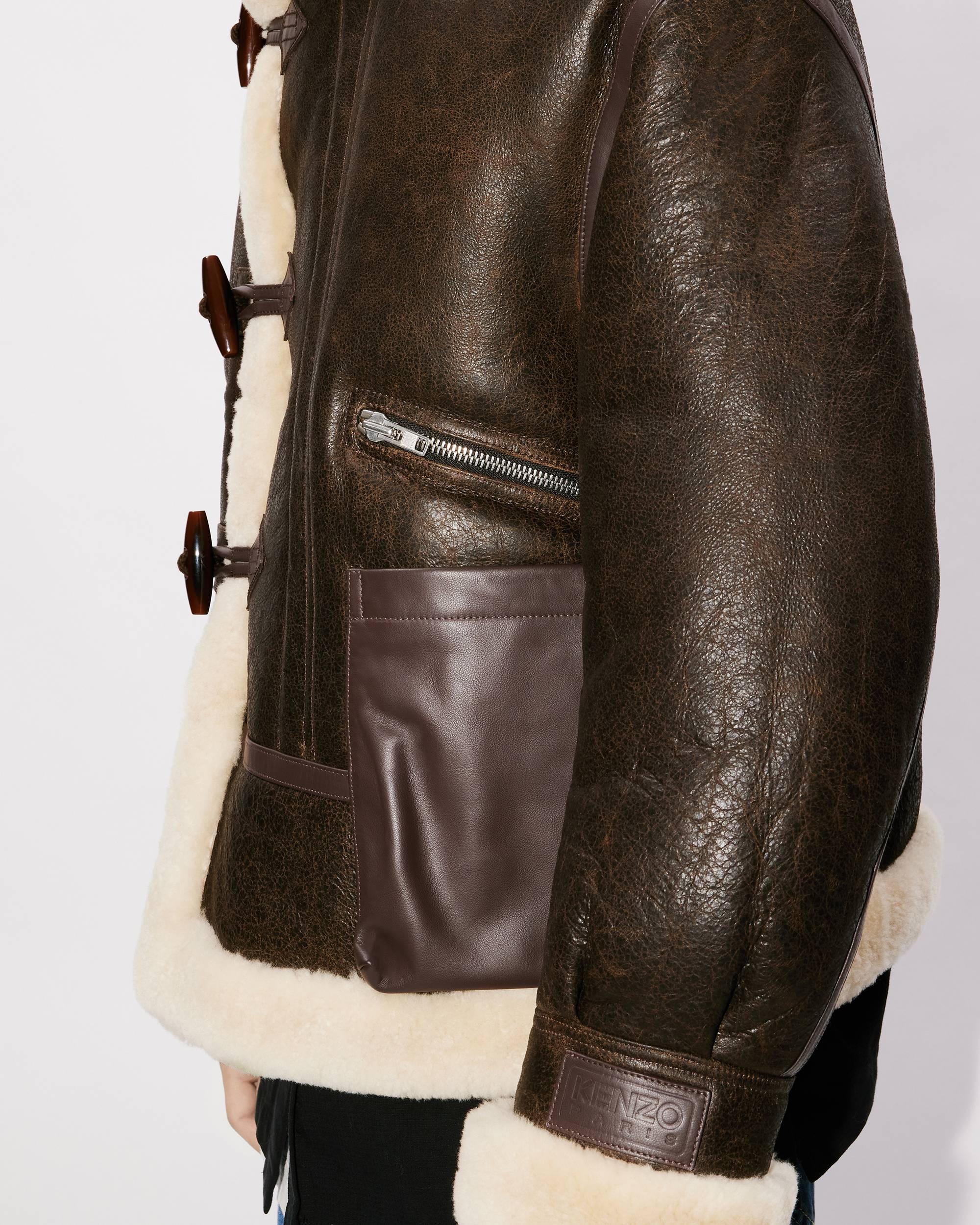 Leather aviator jacket - 7
