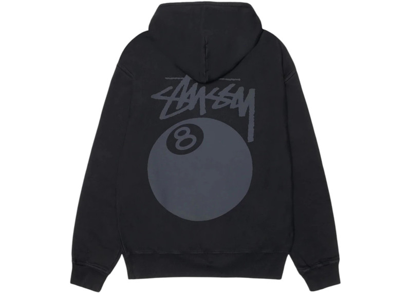 Stüssy Stussy 8 Ball Pigment Dyed Hoodie Black outlook