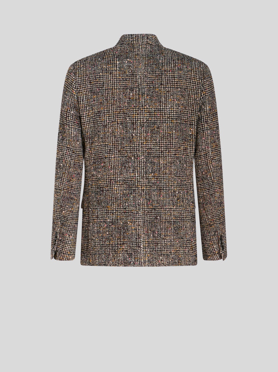 WOOL JACKET WITH CHECK WORKING - 5