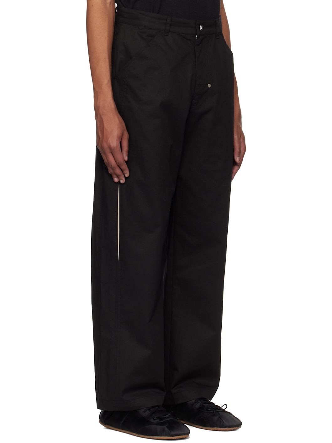 Black Color Slit Trousers - 2