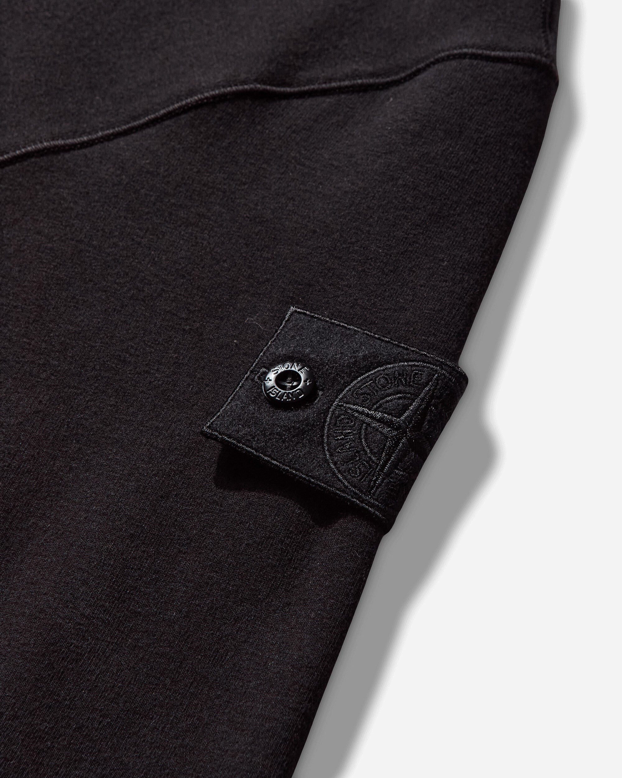 Men's Ghost Stretch Cotton Fleece Crewneck Sweatshirt Black - 4