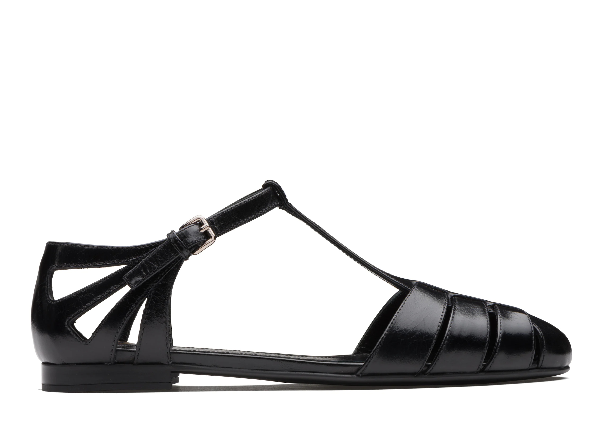 Rainbow
Shine Calf Leather T-Bar Sandal Black - 1