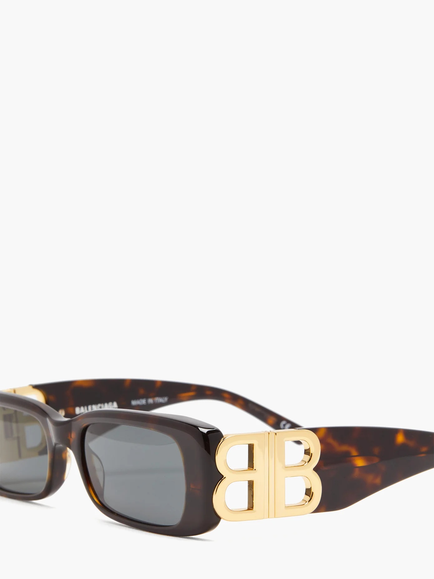 Rectangle tortoiseshell-acetate sunglasses - 2