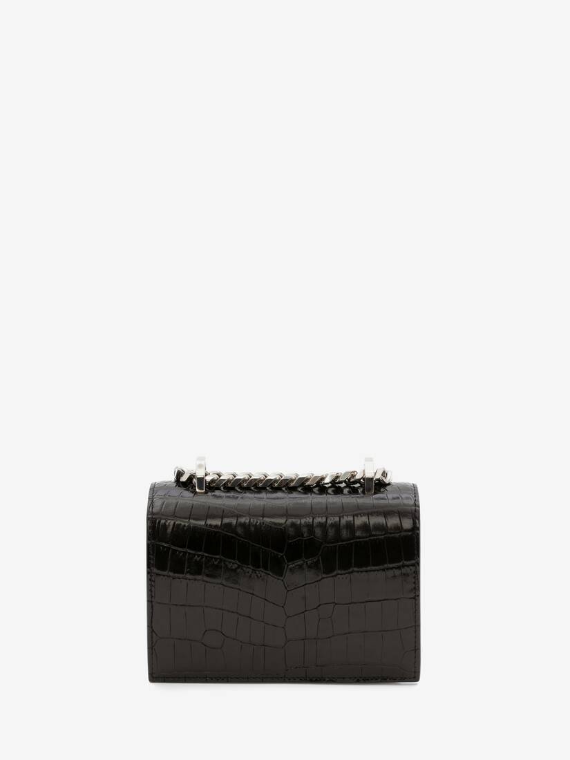 Women's Mini Jewelled Satchel in Black - 3