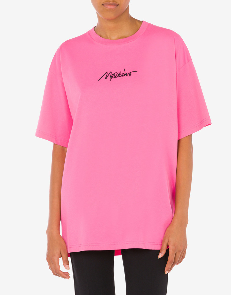 Moschino LOGO EMBROIDERY ORGANIC JERSEY T-SHIRT outlook