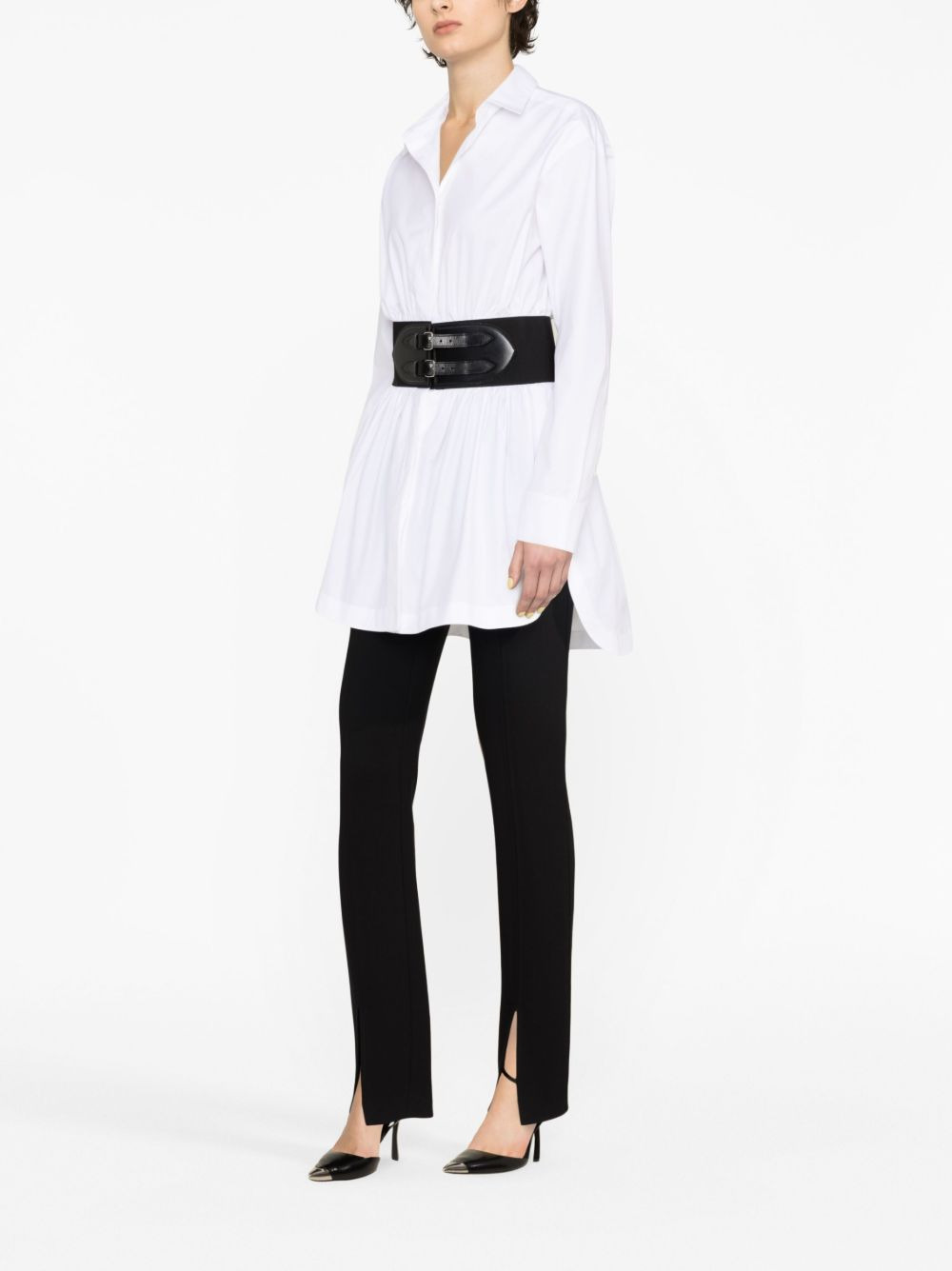 belted cotton shirt - 2