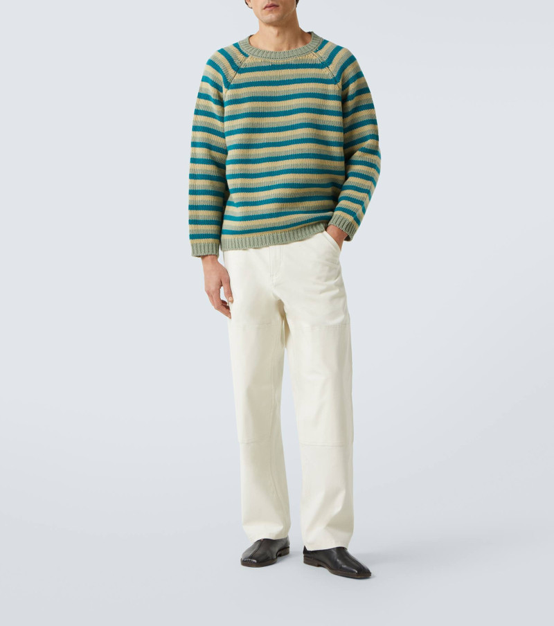 BODE Mossy Glen striped wool sweater outlook