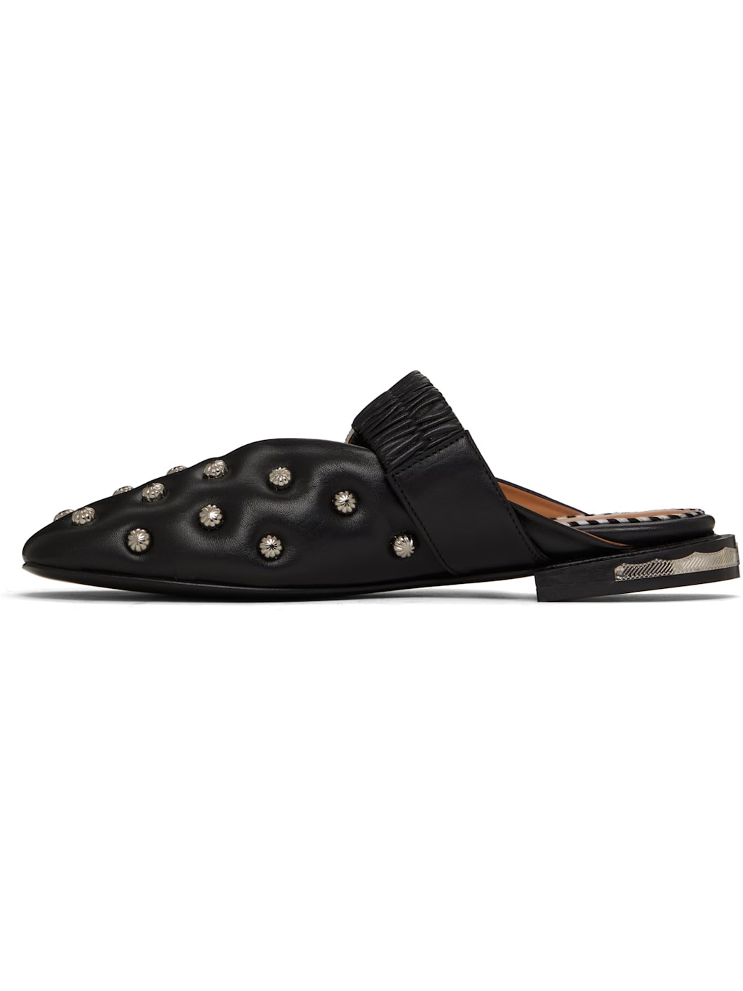 Black Studded Slippers - 3