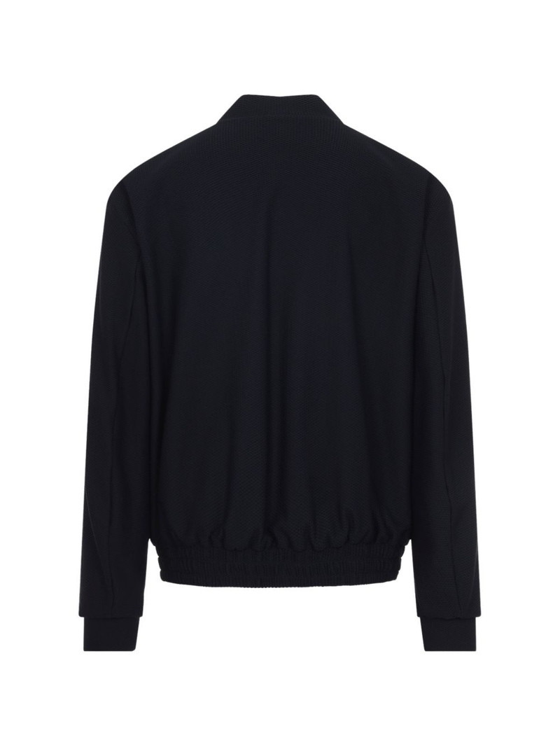 GIORGIO ARMANI textured logo jacket outlook