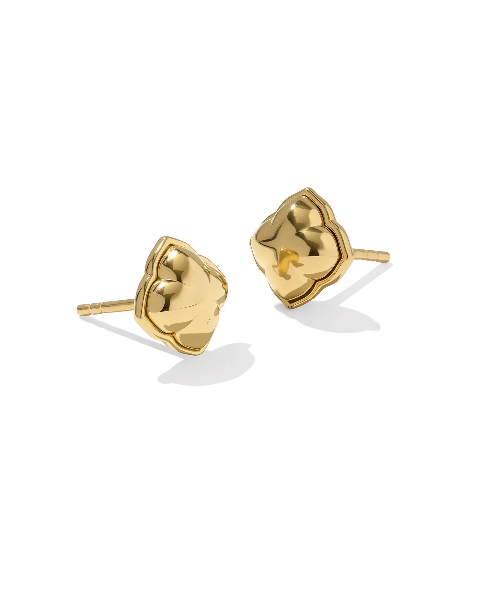 Dira 18k Gold Vermeil Small Metal Stud Earrings - 1