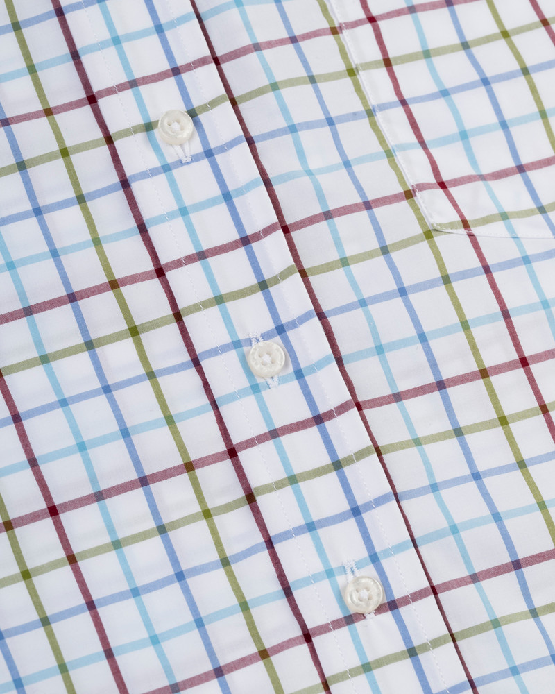 J. PRESS OLIVE & BURGUNDY TATTERSALL BUTTON DOWN SPORT SHIRT - CLASSIC FIT outlook