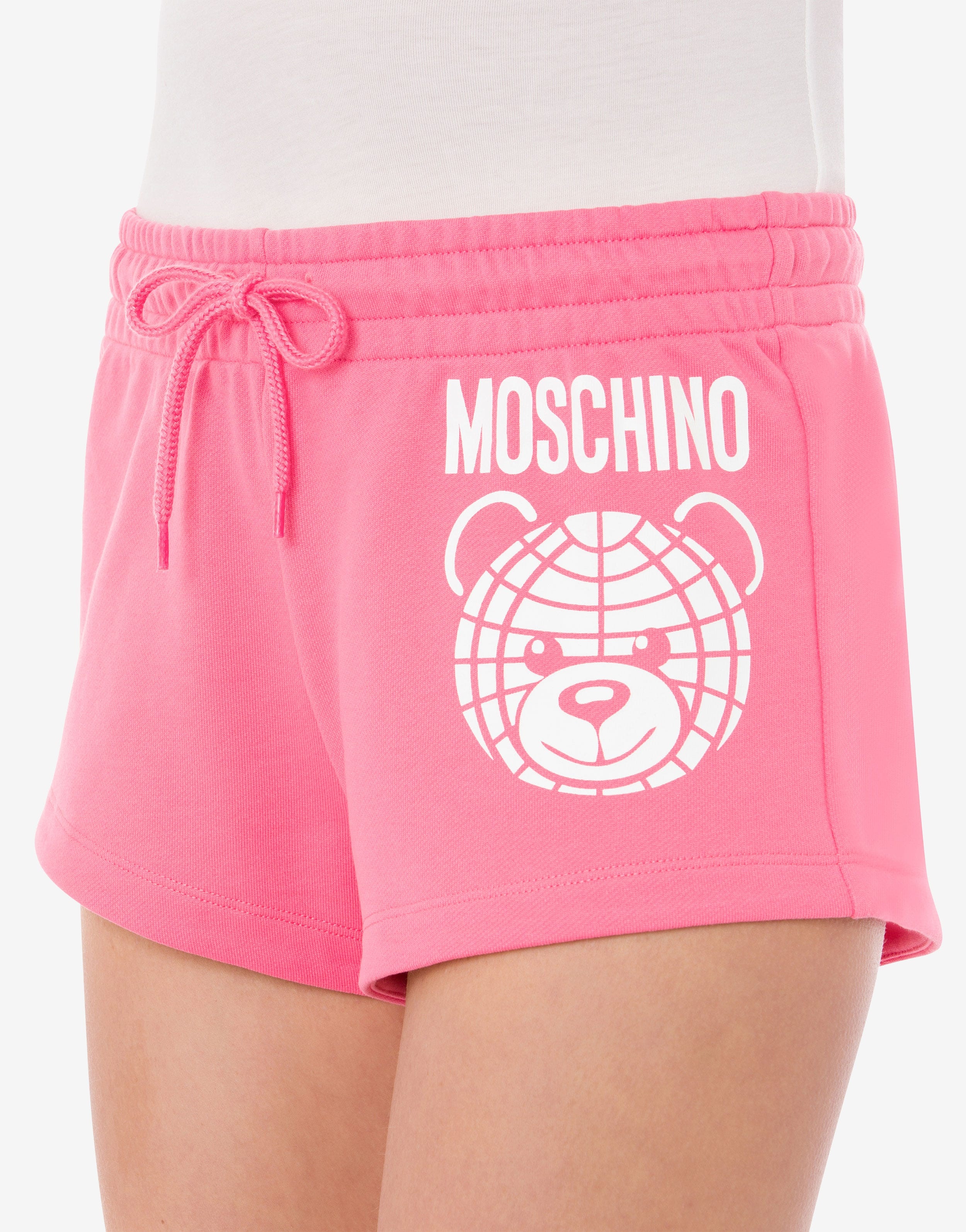 MOSCHINO TEDDY BEAR ORGANIC FLEECE SHORTS - 4