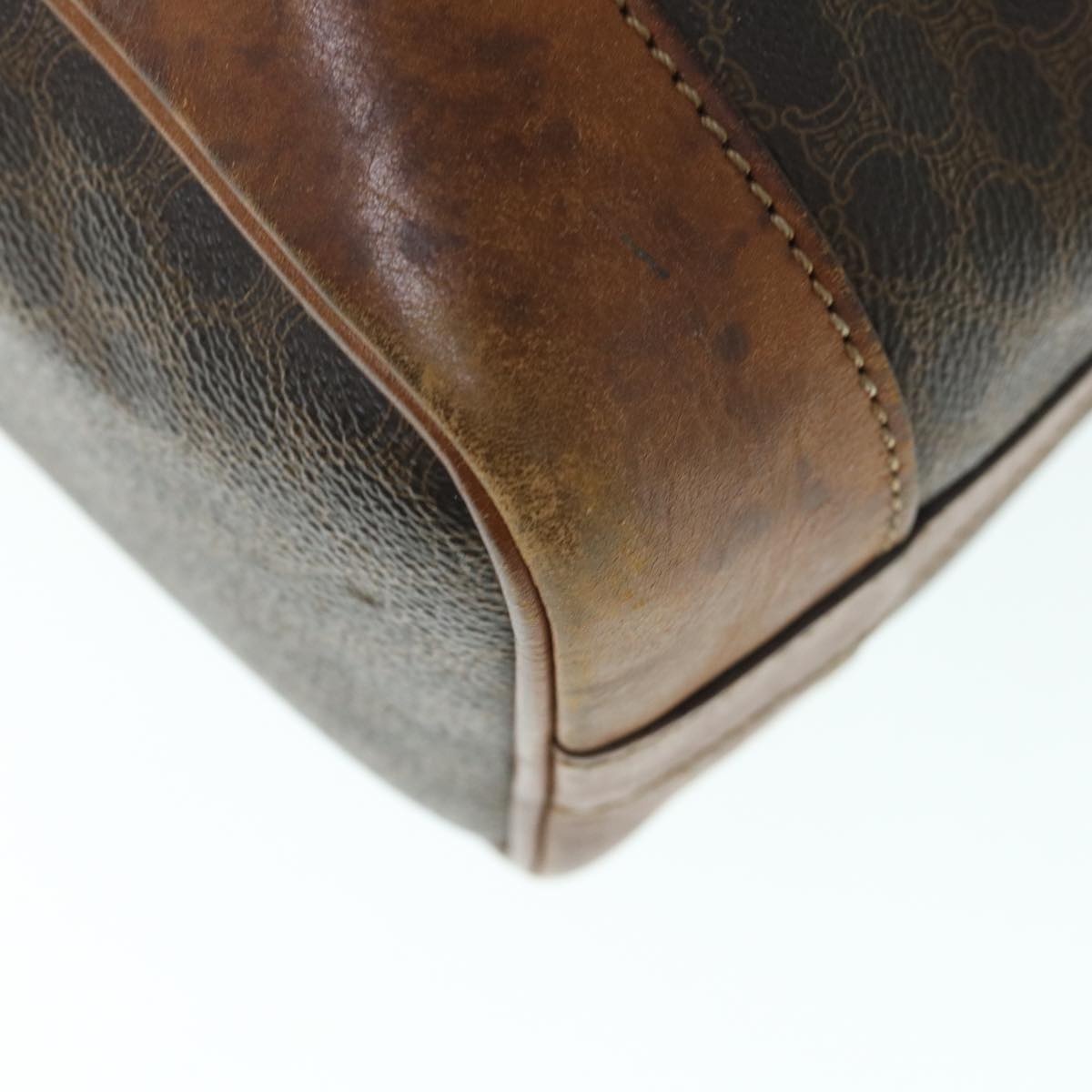 CELINE Macadam Canvas Shoulder Bag Pvc Leather Brown - 15