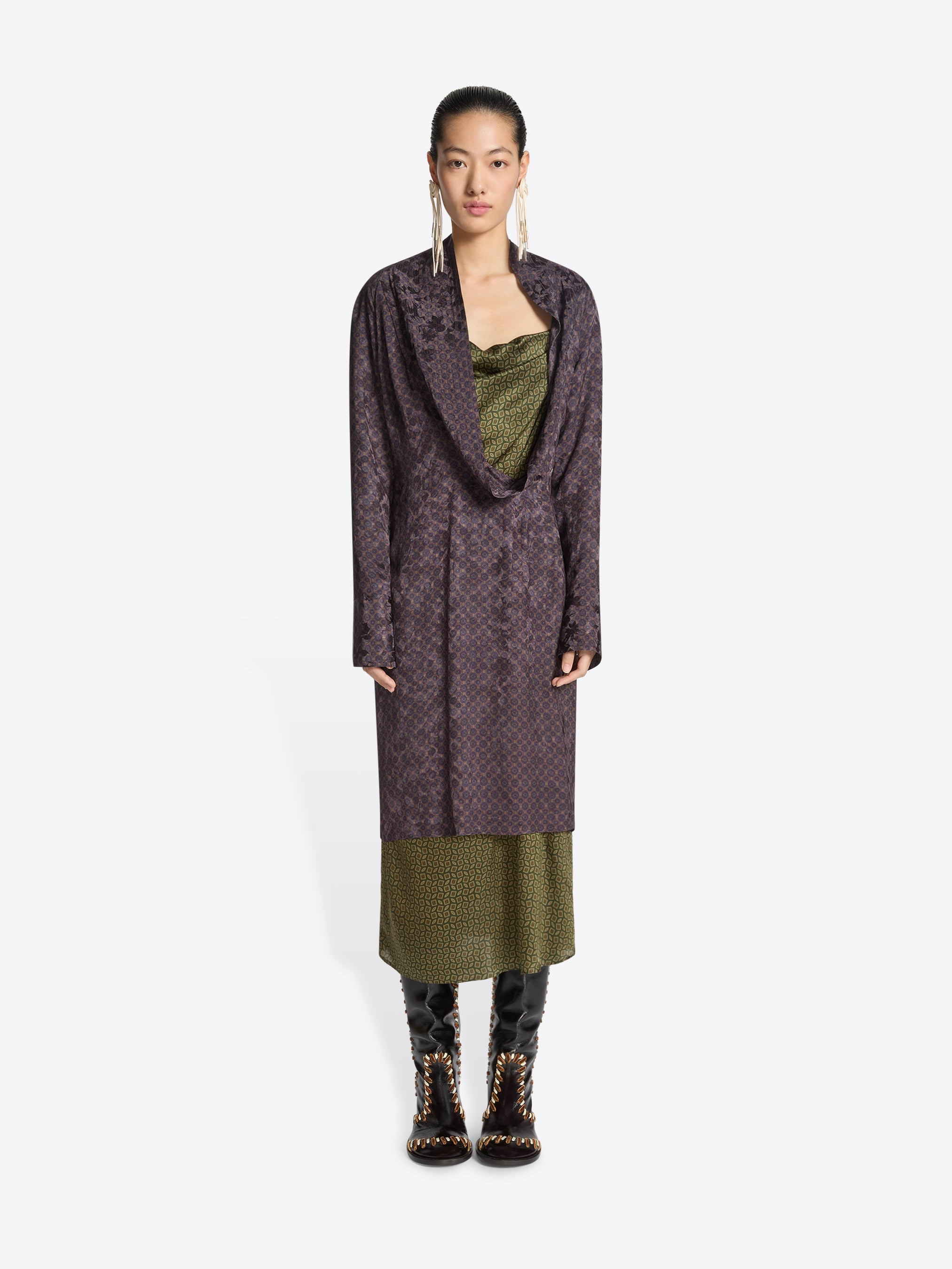 DOUBLE LAYERED VISCOSE DRESS - 2