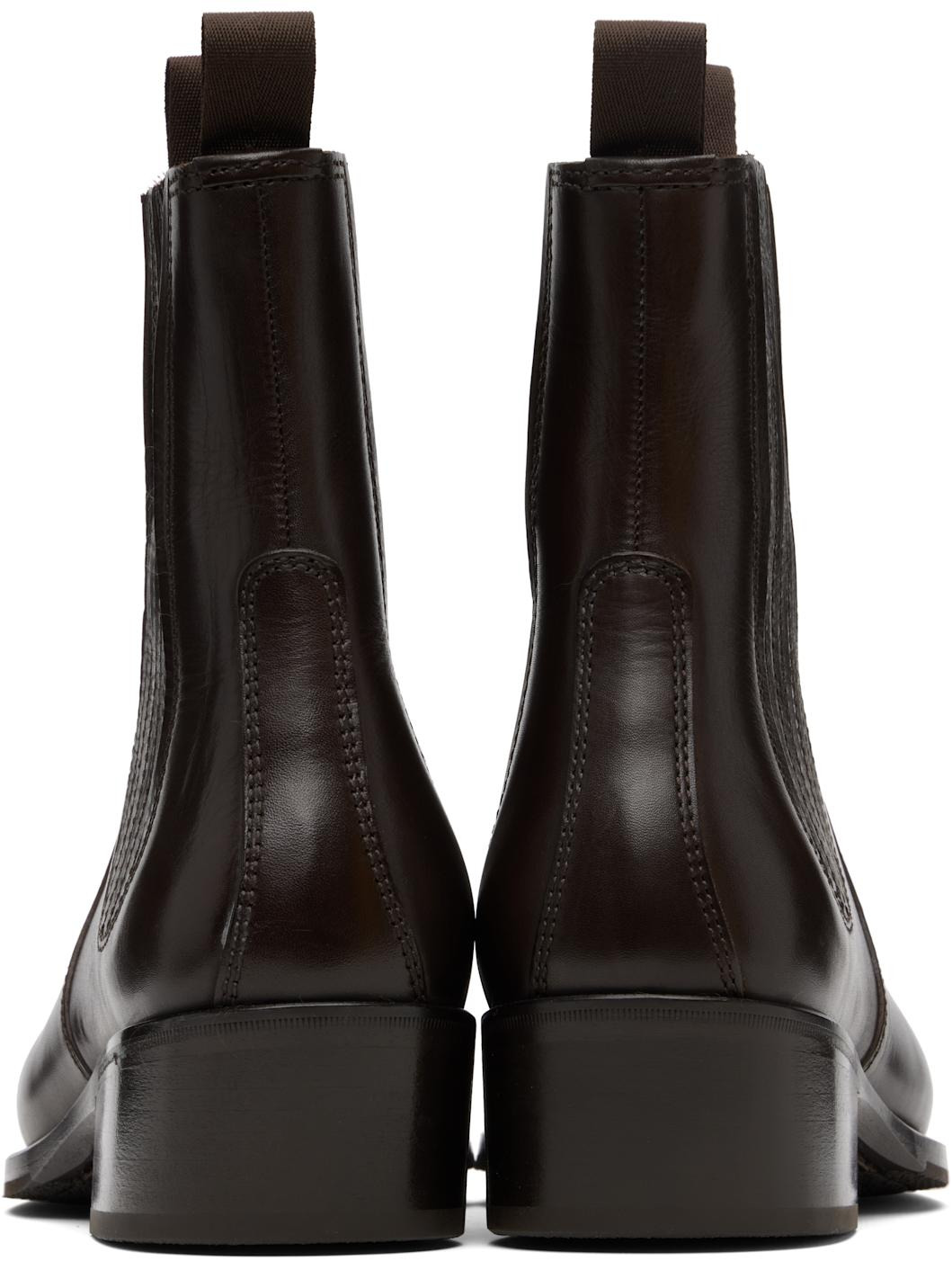 Brown Vegetable-Tanned Chelsea Boots - 2