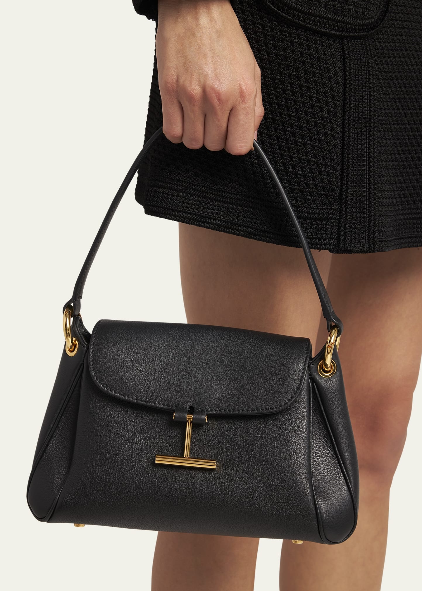 Tara Small Shoulder Bag in Grain Leather - 2