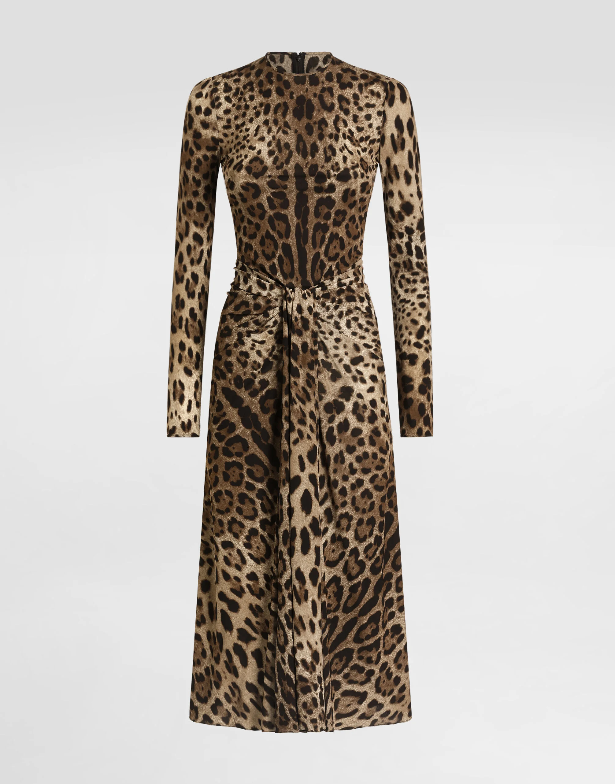 Leo-print viscose jersey dress - 1