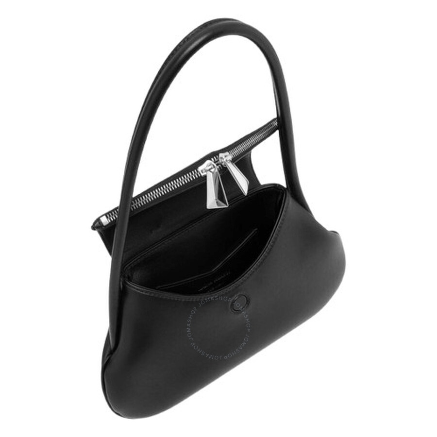 Amina Muaddi Ladies Black Gemini Leather Shoulder Bag - 3
