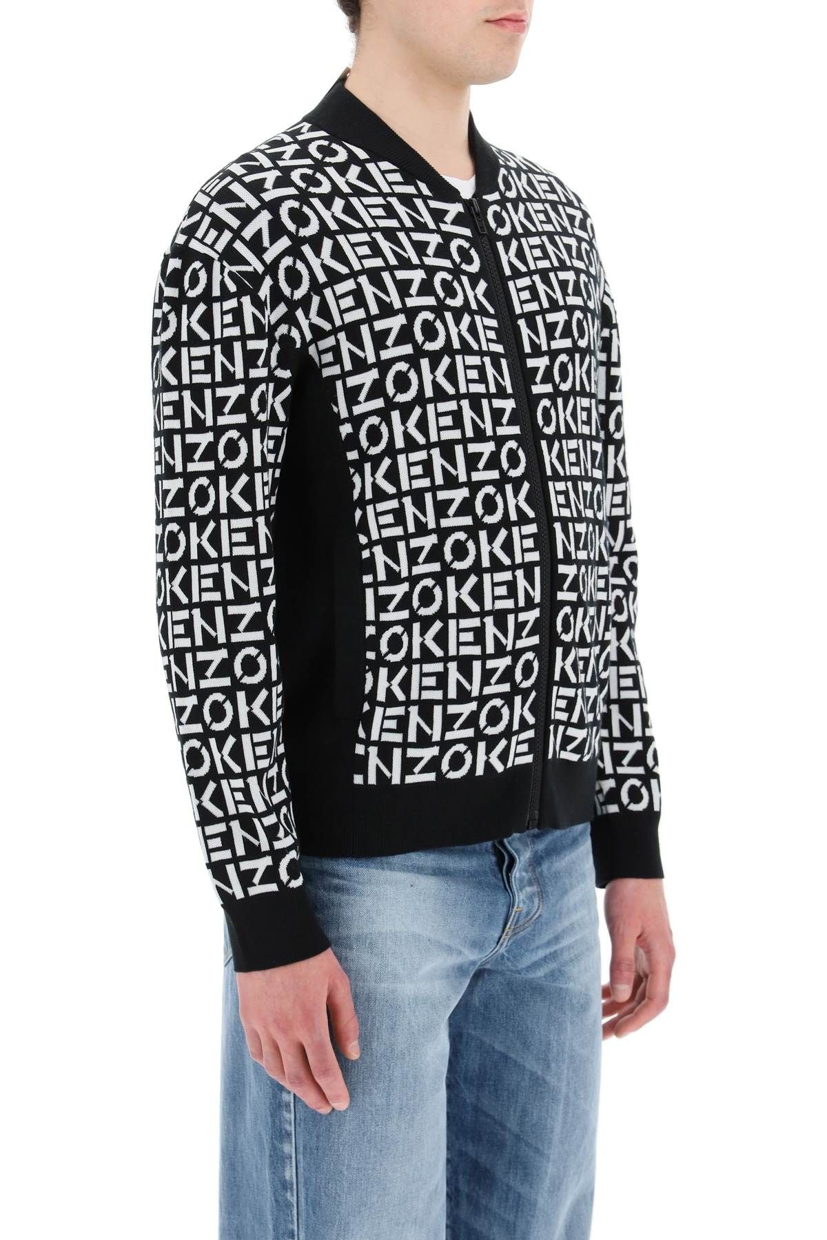 KENZO SPORT MONOGRAM FULL ZIP KNIT - 3