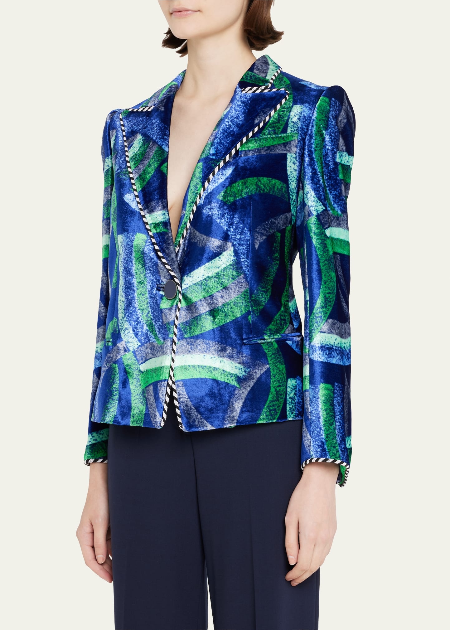 Geometry Velvet Jacket - 4