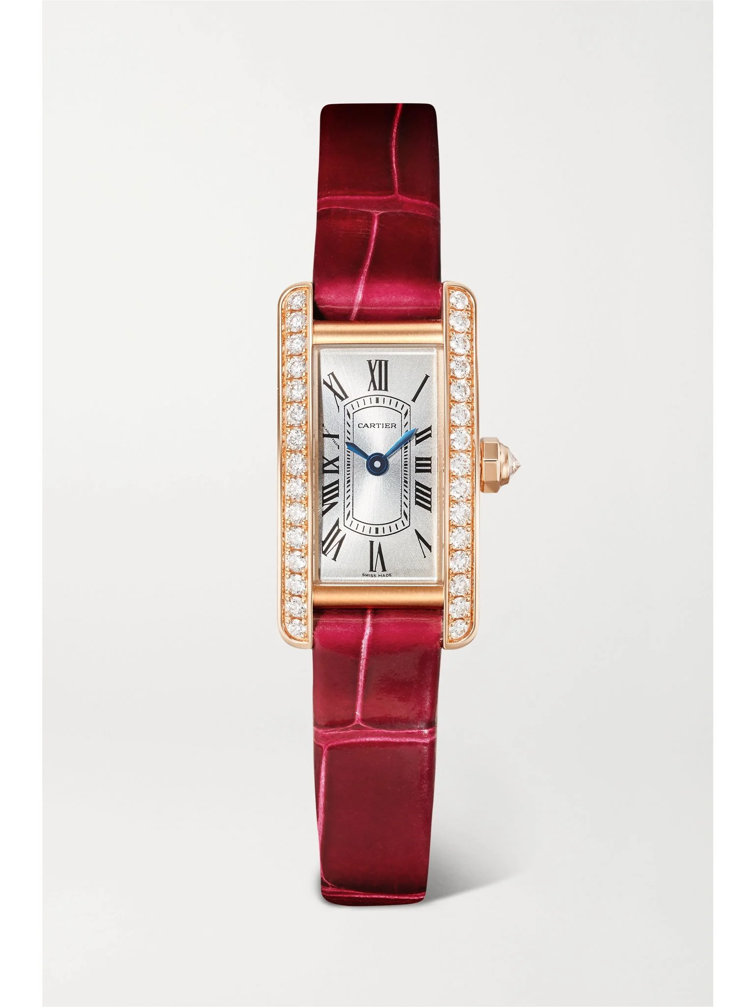 Tank Américaine mini 18-karat rose gold diamond watch Gold - 1