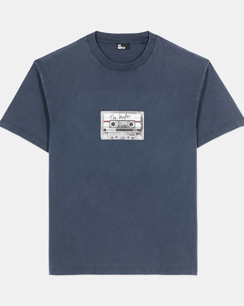 CARBON BLUE SCREEN PRINTED T-SHIRT 1