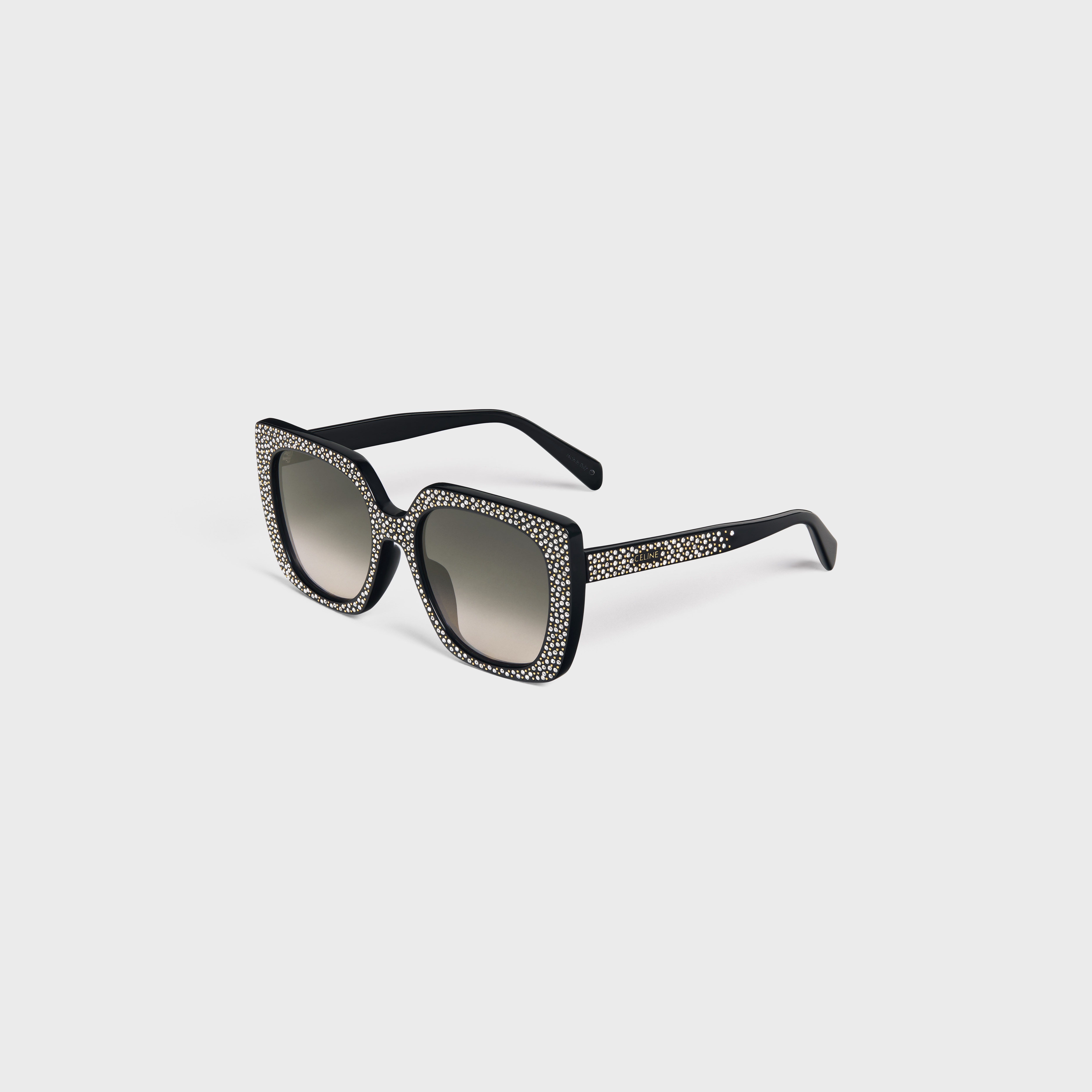 Square S218 sunglasses in Acetate with Crystals - 2