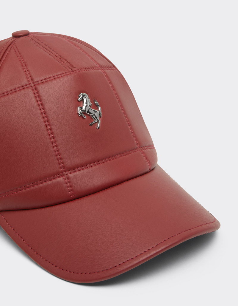 Nappa leather baseball cap with Prancing Horse 4