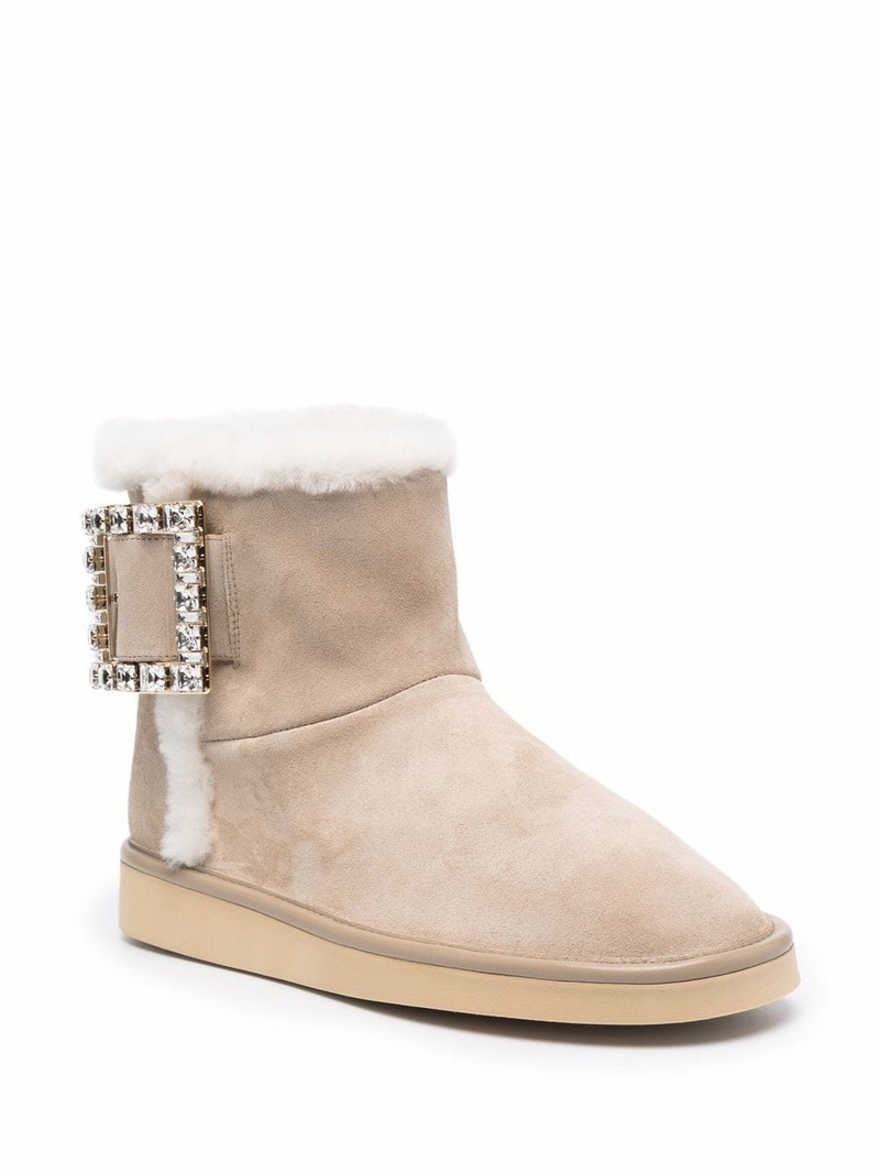 Roger Vivier crystal-embellished buckle-strap ankle boots outlook