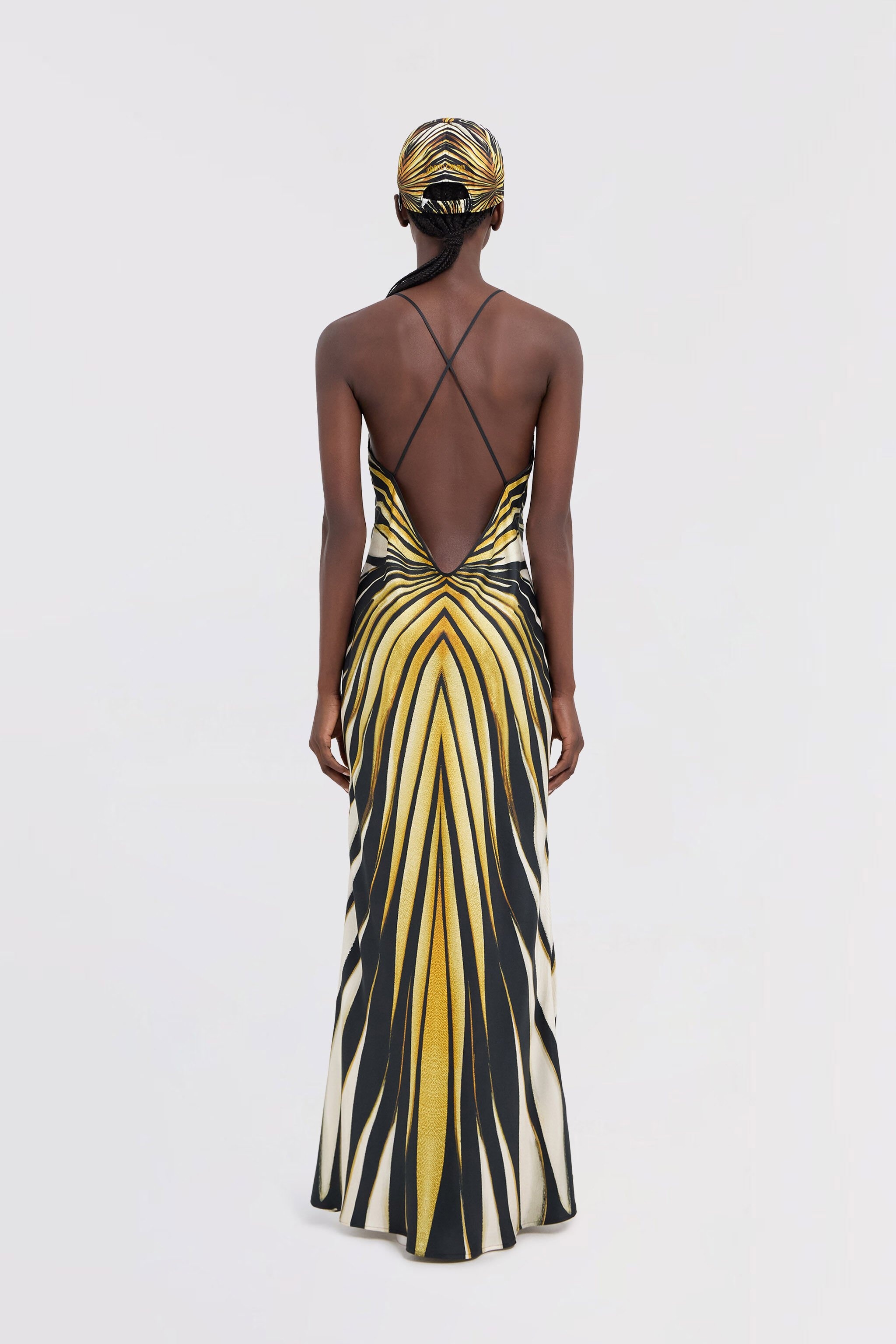 Ray Of Gold Print Silk Maxi Dress - 4