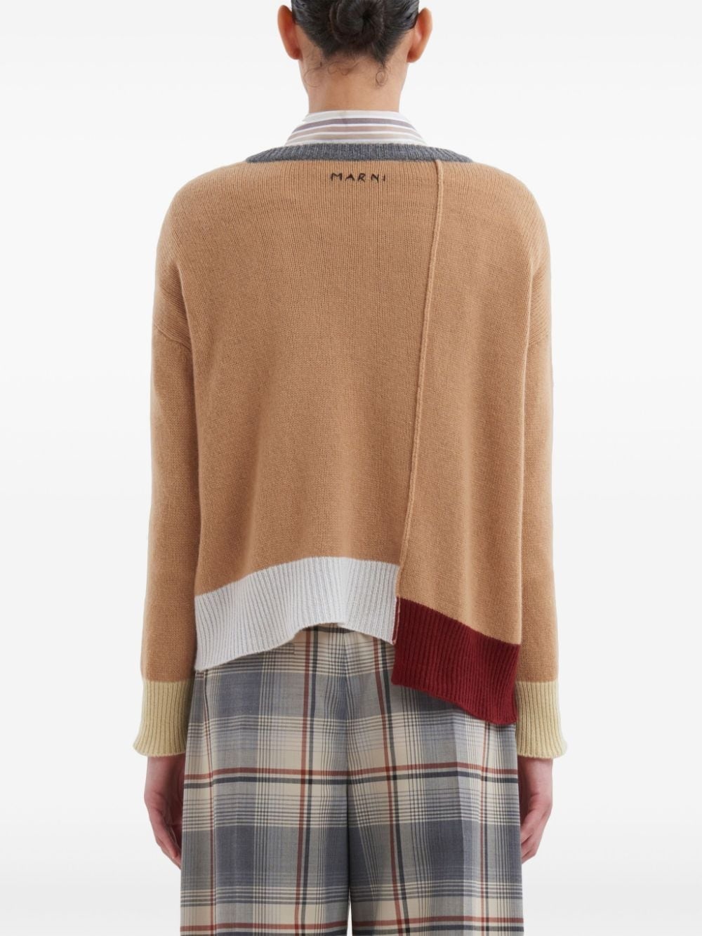 colour-block cashmere jumper - 4