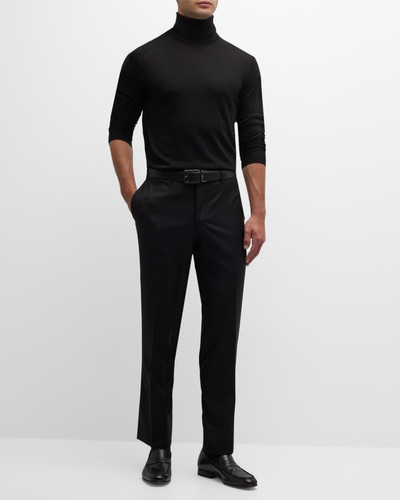 Canali Men's Melange Flat-Front Trousers outlook
