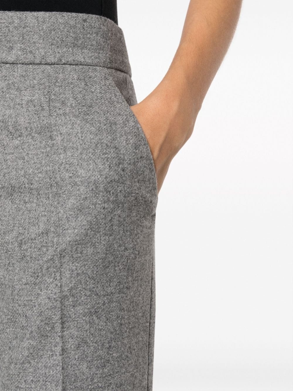 flared felted trousers - 5