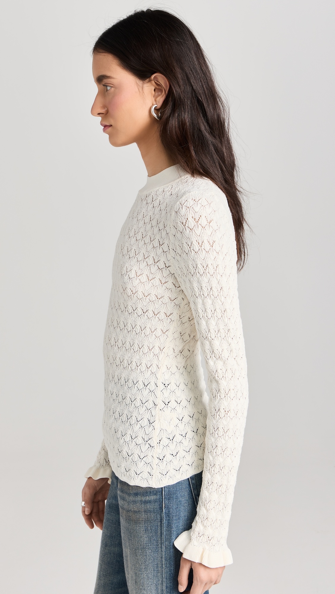 Rue Fine Knit Gauge Knit High Neck Sweater - 3
