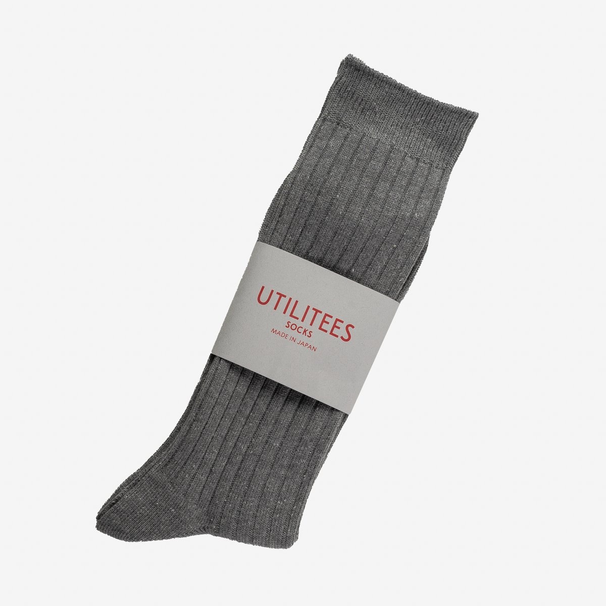 UTCS-GRY UTILITEES Mixed Cotton Crew Socks - Grey - 2