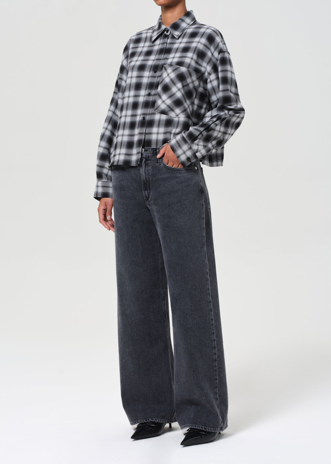 COMER SHIRT IN NERO CHECK - 5