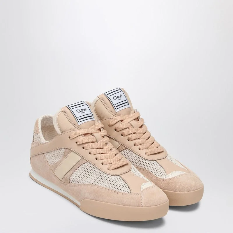 Chloé Chloé Kick Peachy Pink Sneaker In Mesh And Leather Women - 1