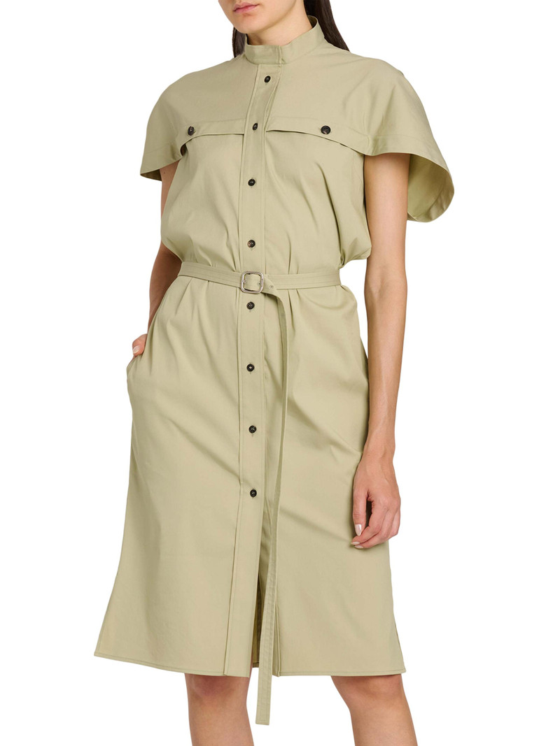 Women's Poplin Storm Flap Shirtdress - Burnt Sage 3