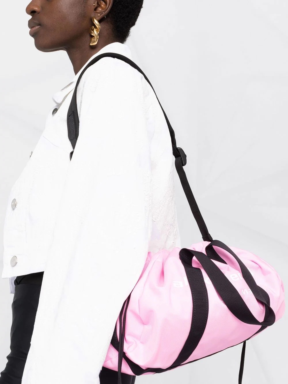 logo-print drawstring duffle bag - 3