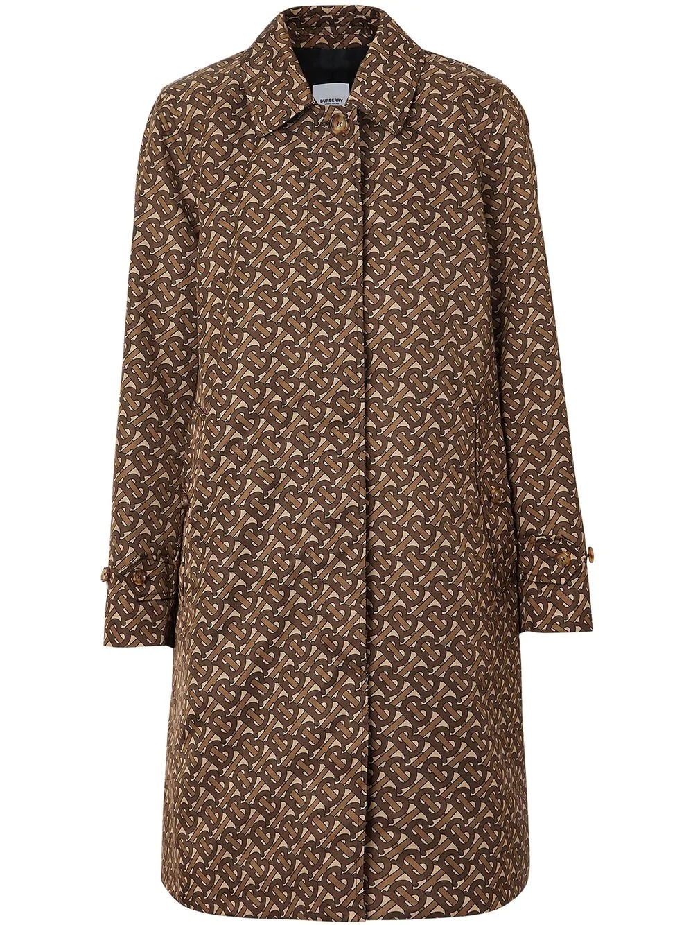 Keatsbridge single breasted Monogram print coat - 1