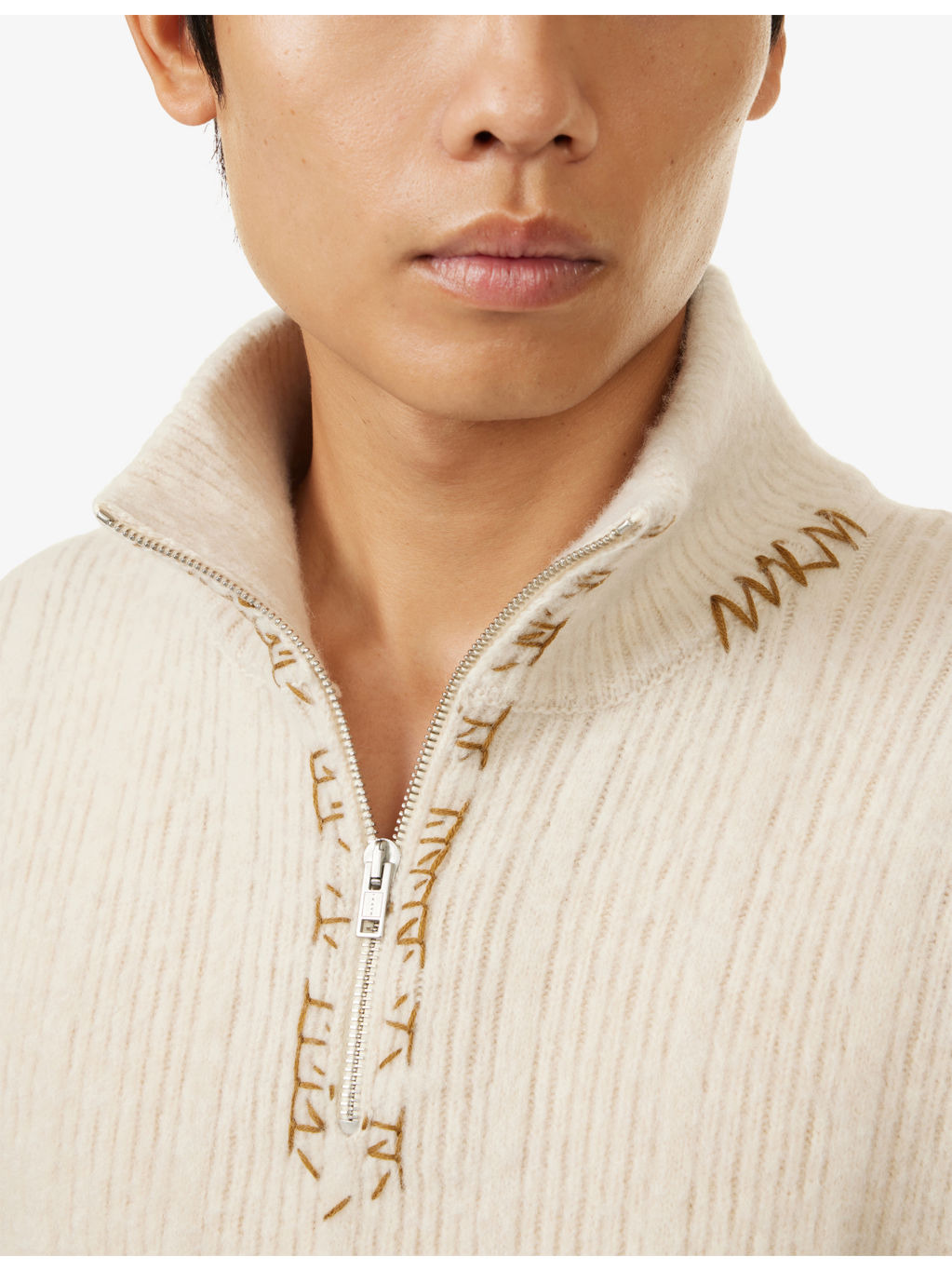 Mended Turtleneck Wool And Cashmere Jumper - 5
