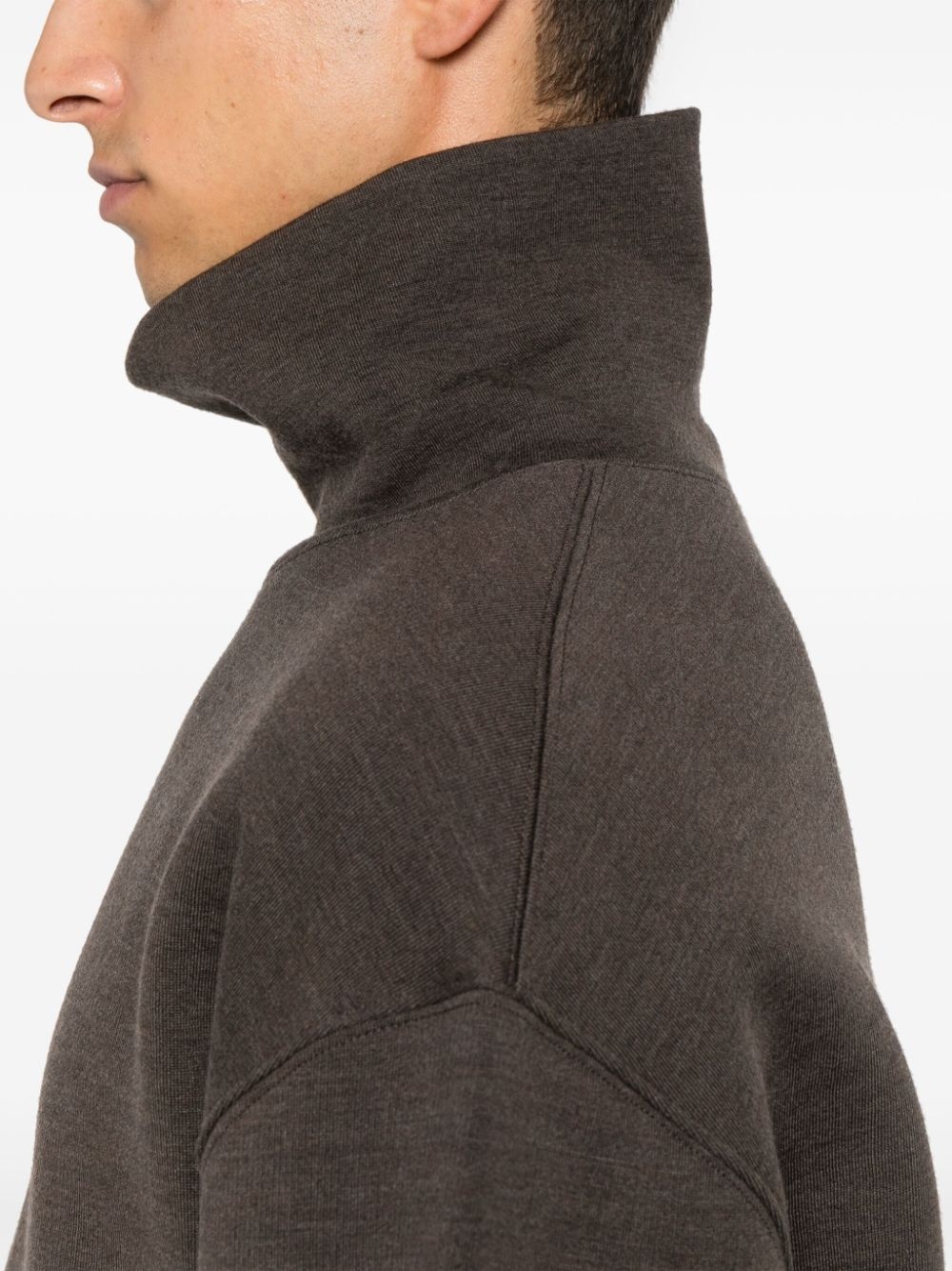 mélange-effect sweatshirt - 5