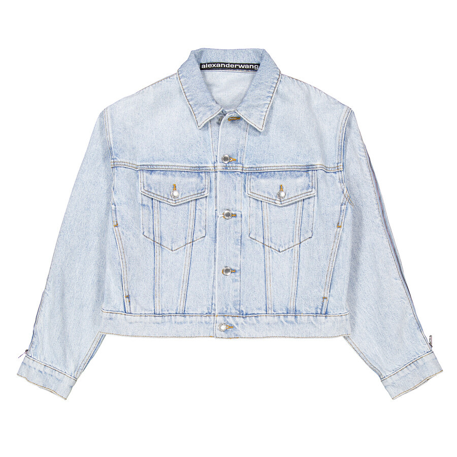 T by Alexander Wang Zipped Sleeve Trucker Cotton Jacket - 1