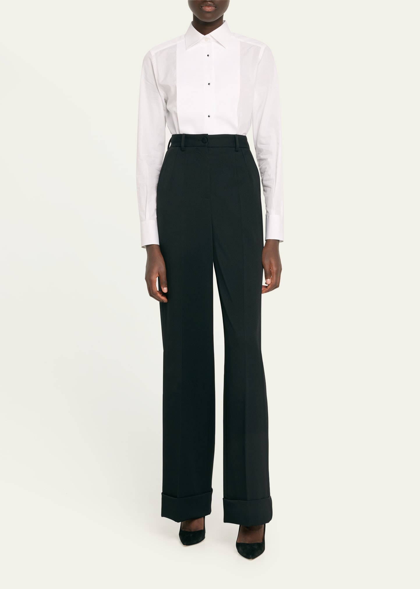 Gabardine Cuffed Pants - 2