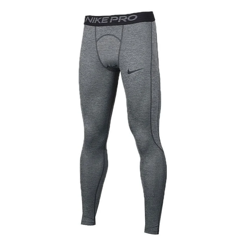 Nike Pro 건조- Fit Alphabet 로고 체육관 바지 연기 회색 BV5642-011 - 1