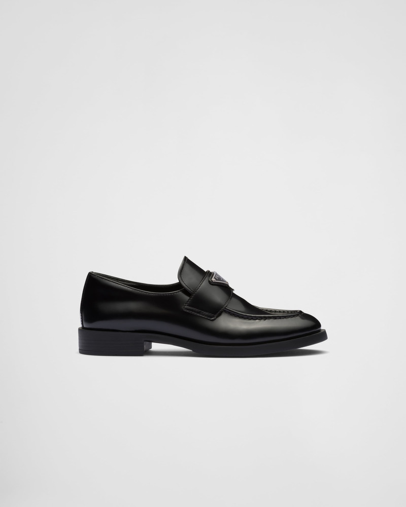 Prada Brushed leather loafers outlook