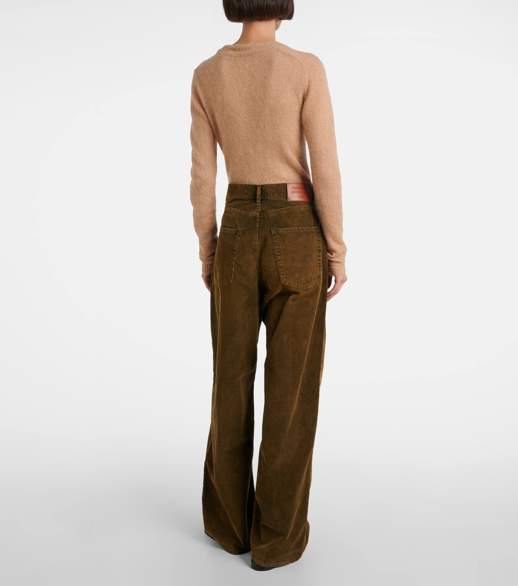 Mid-rise cotton corduroy wide-leg pants - 3