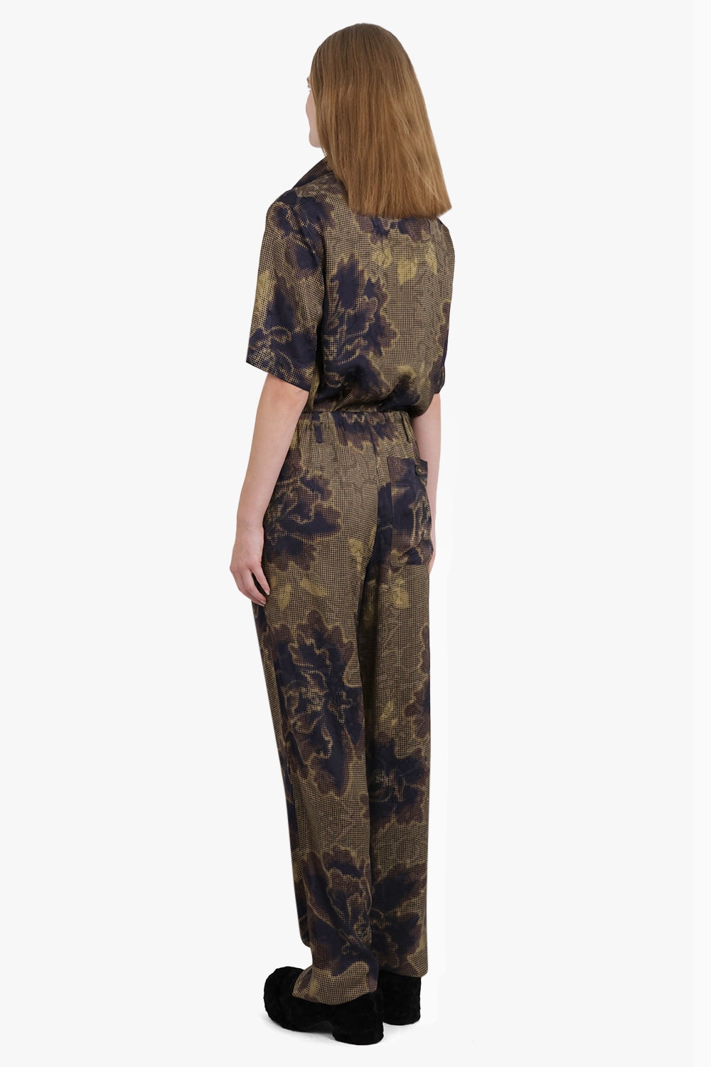 RELAXED FLORAL PRINT S/S SHIRT | BROWN - 6