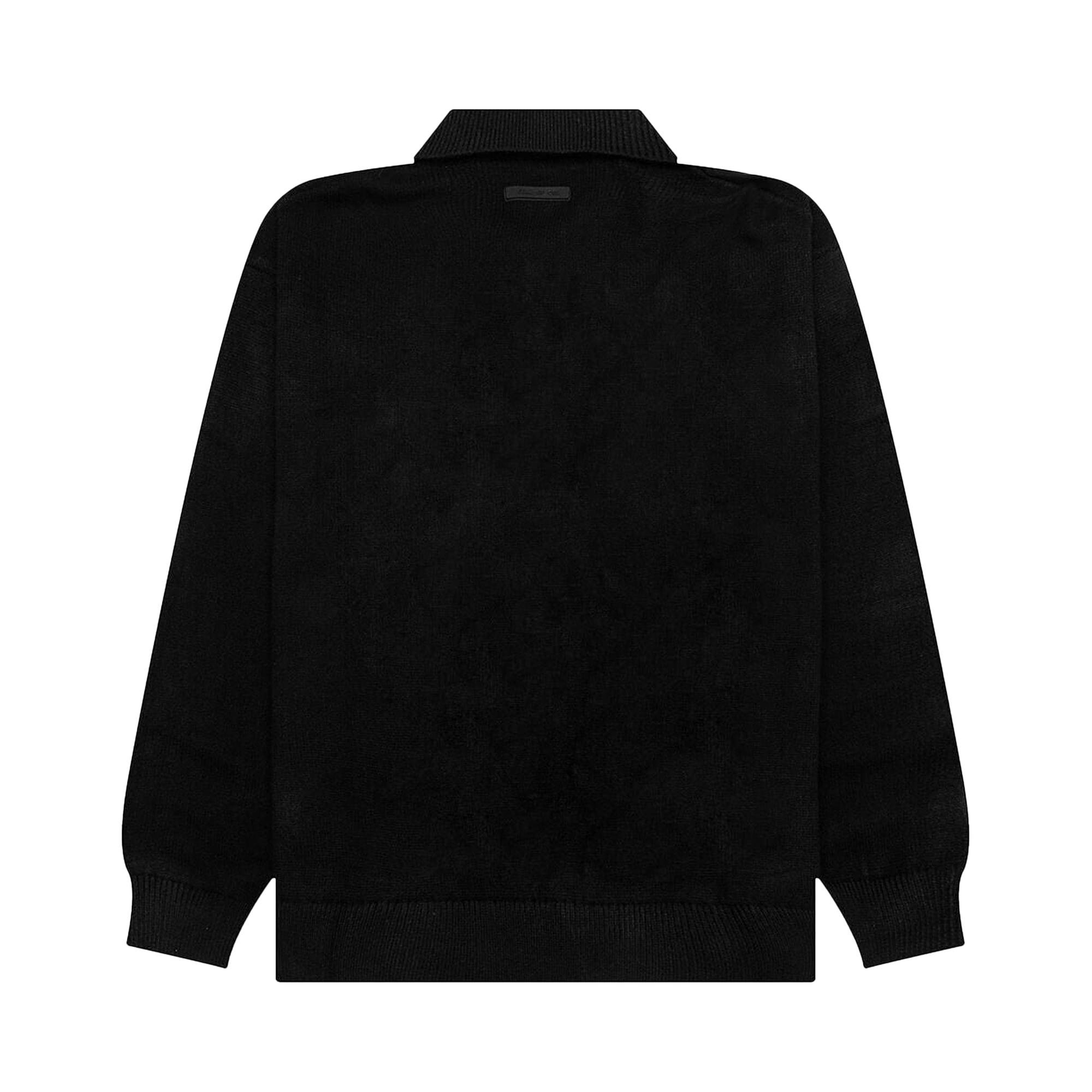 Fear of God Essentials Knit Polo 'Jet Black' - 2