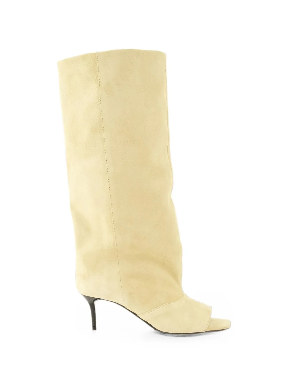 open-toe suede boots - 1
